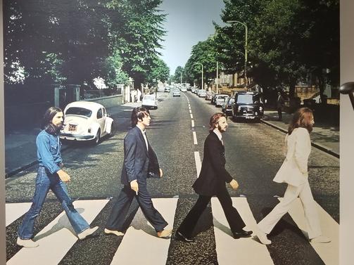 Beatles Mural Installation Las VEgas