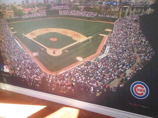 Cubs Stadium Wriggly Field Mural Installation Las Vegas